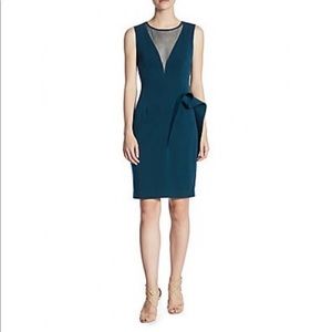 Nero by Jatin Varma sleeveless sheath dress teal 2